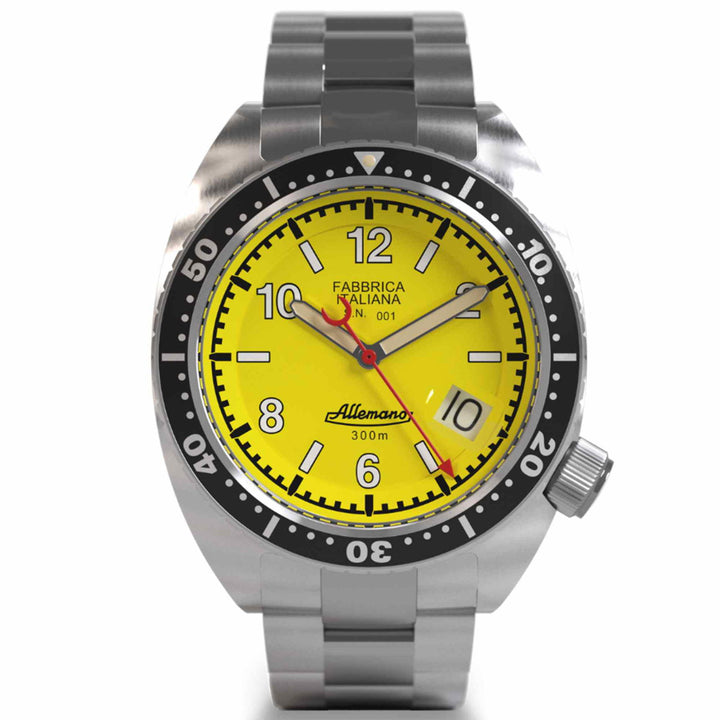 Allemano SH-A-1973-P-Y-DP Shark Yellow Dive Wristwatch - H S Johnson