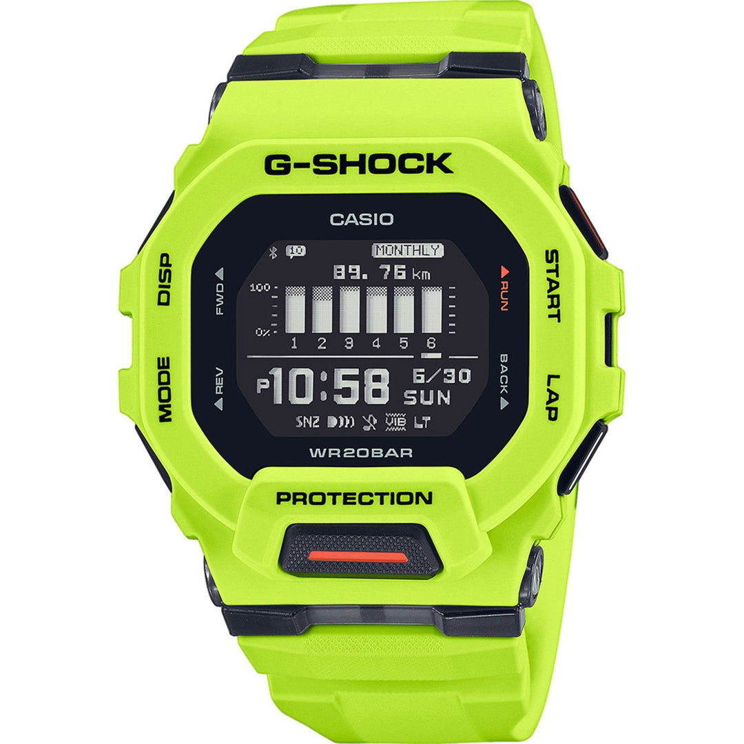 G-Shock GBD-200-9ER Lime Green G-Squad Multifunction LCD Wristwatch - H S Johnson