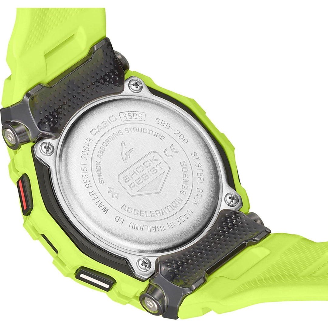 G-Shock GBD-200-9ER Lime Green G-Squad Multifunction LCD Wristwatch - H S Johnson