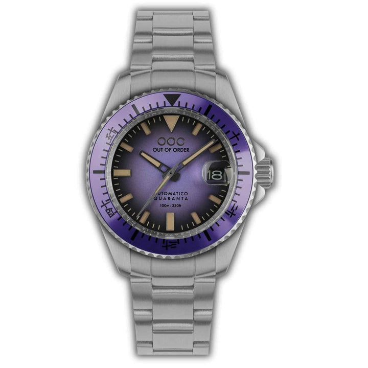 Out Of Order 001-21.LI.SS Automatico Quaranta Indigo Ultra Brushed Wristwatch