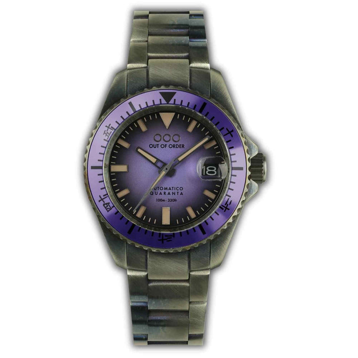 Out Of Order 001-21.LI Automatico Quaranta Indigo Ultra Distressed Wristwatch