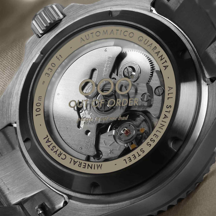Out Of Order 001-21.SA.SS Sand Automatico Quaranta Ultra Brushed Wristwatch