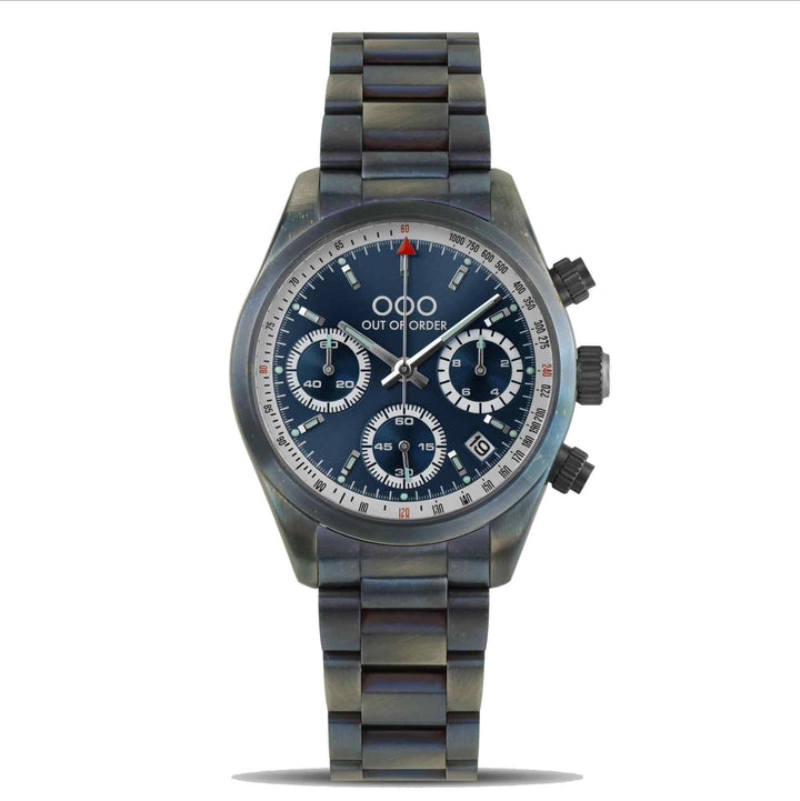 Out Of Order 001-23.BL.AC Men's Sporty Cronografo Blue Wristwatch