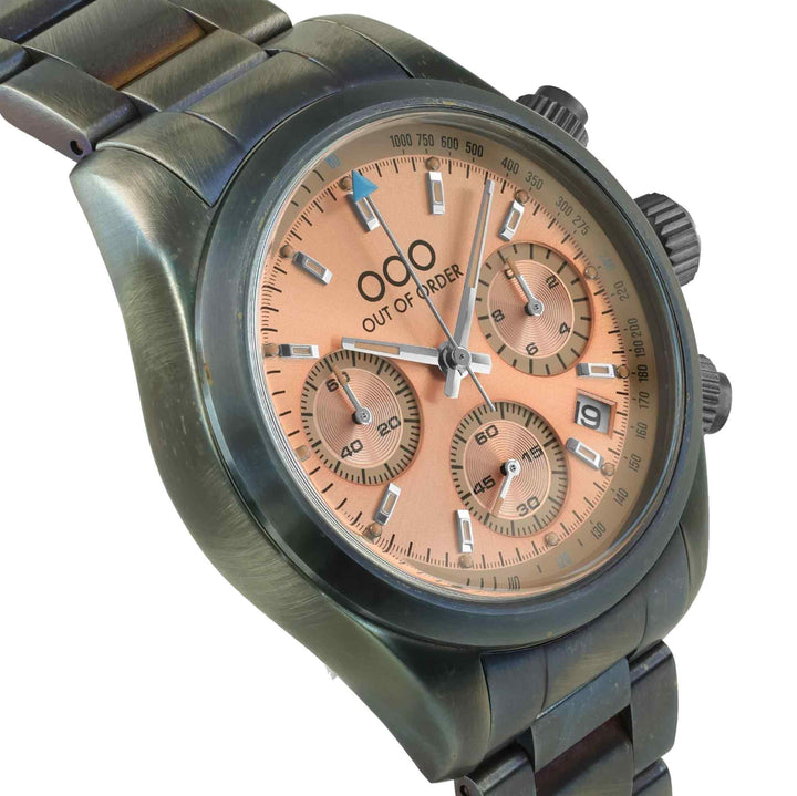 Out Of Order 001-23.PE.AC Men's Sporty Cronografo Peach Wristwatch