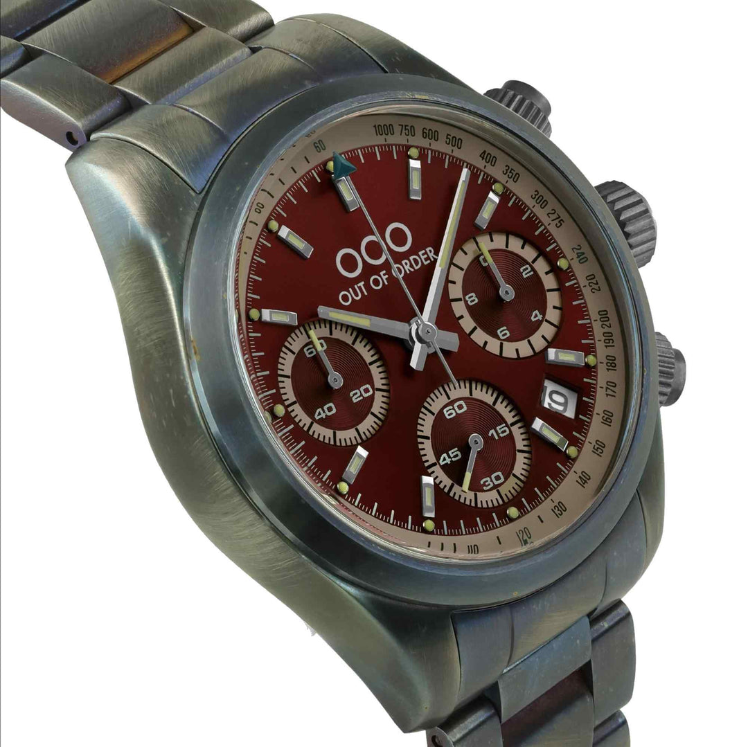 Out Of Order 001-23.RS.AC Men's Sporty Cronografo Red Wristwatch