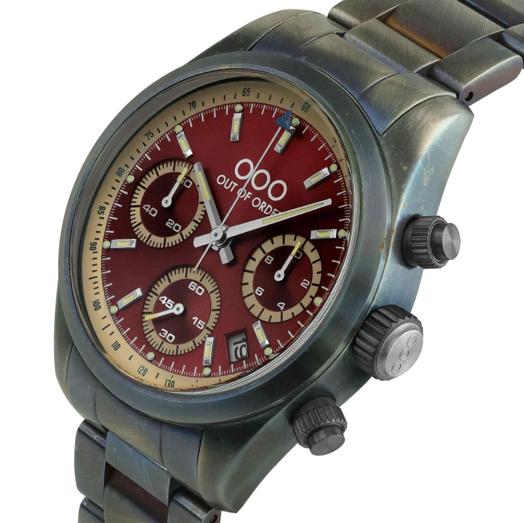 Out Of Order 001-23.RS.AC Men's Sporty Cronografo Red Wristwatch