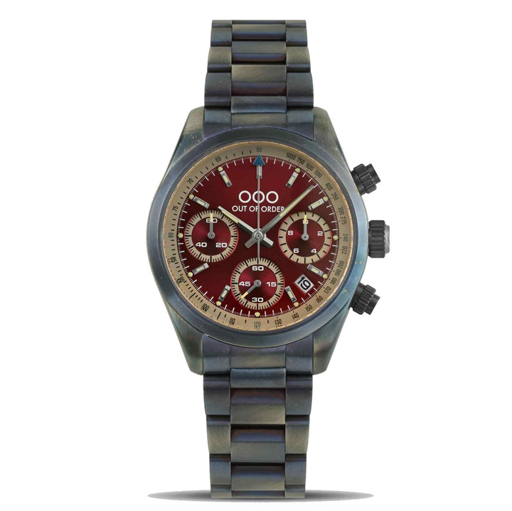 Out Of Order 001-23.RS.AC Men's Sporty Cronografo Red Wristwatch