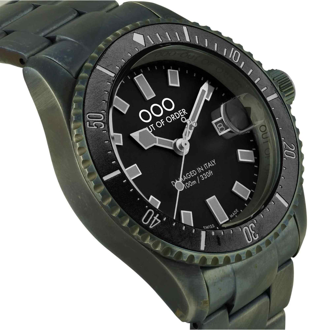 Out Of Order 001-27.NE.GR Black Casanova Ultra Distressed Wristwatch