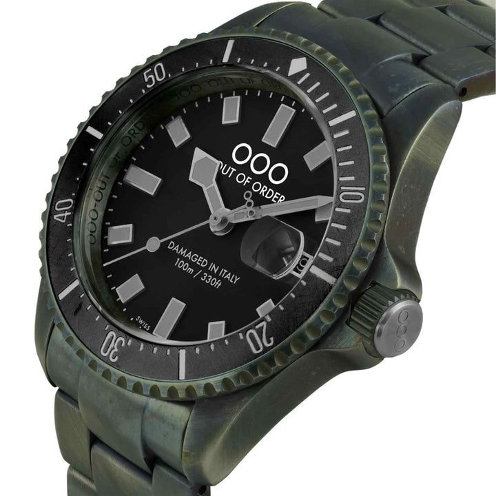Out Of Order 001-27.NE.GR Black Casanova Ultra Distressed Wristwatch