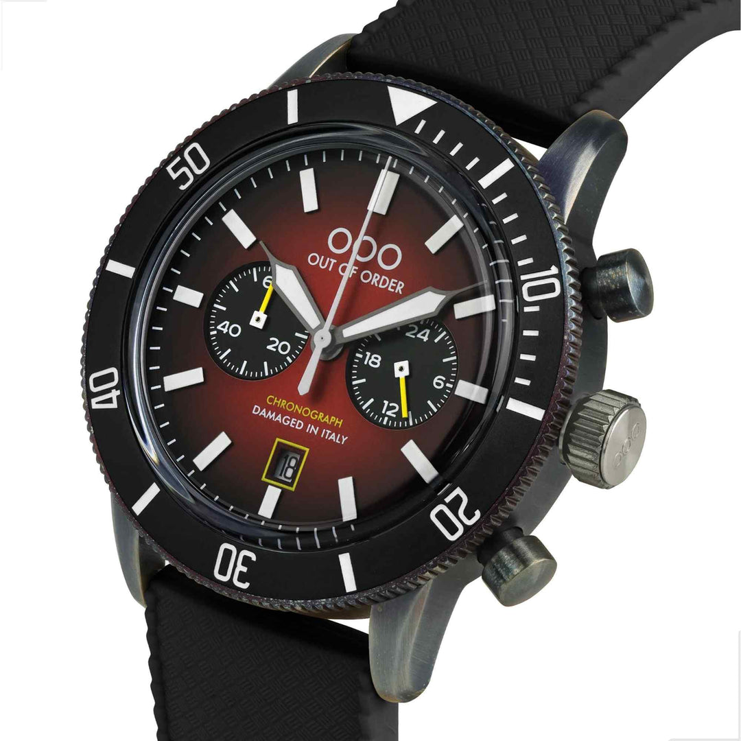 Out Of Order 001-28.RS Red Pilot Chronograph Wristwatch