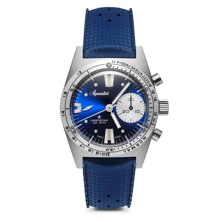Aquastar 2022 Deepstar Blue Ray Chronograph Wristwatch
