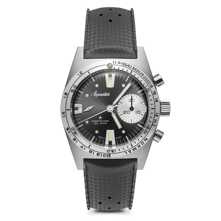 Aquastar 2022 Deepstar Steel Grey Chronograph Wristwatch