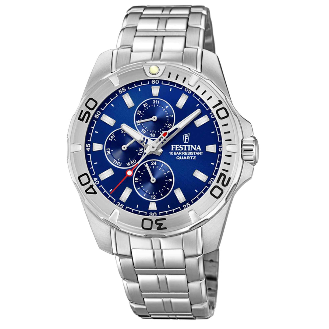 Festina F20445/2 Men's Blue Dial Multi-Function Wristwatch (8105771008226)
