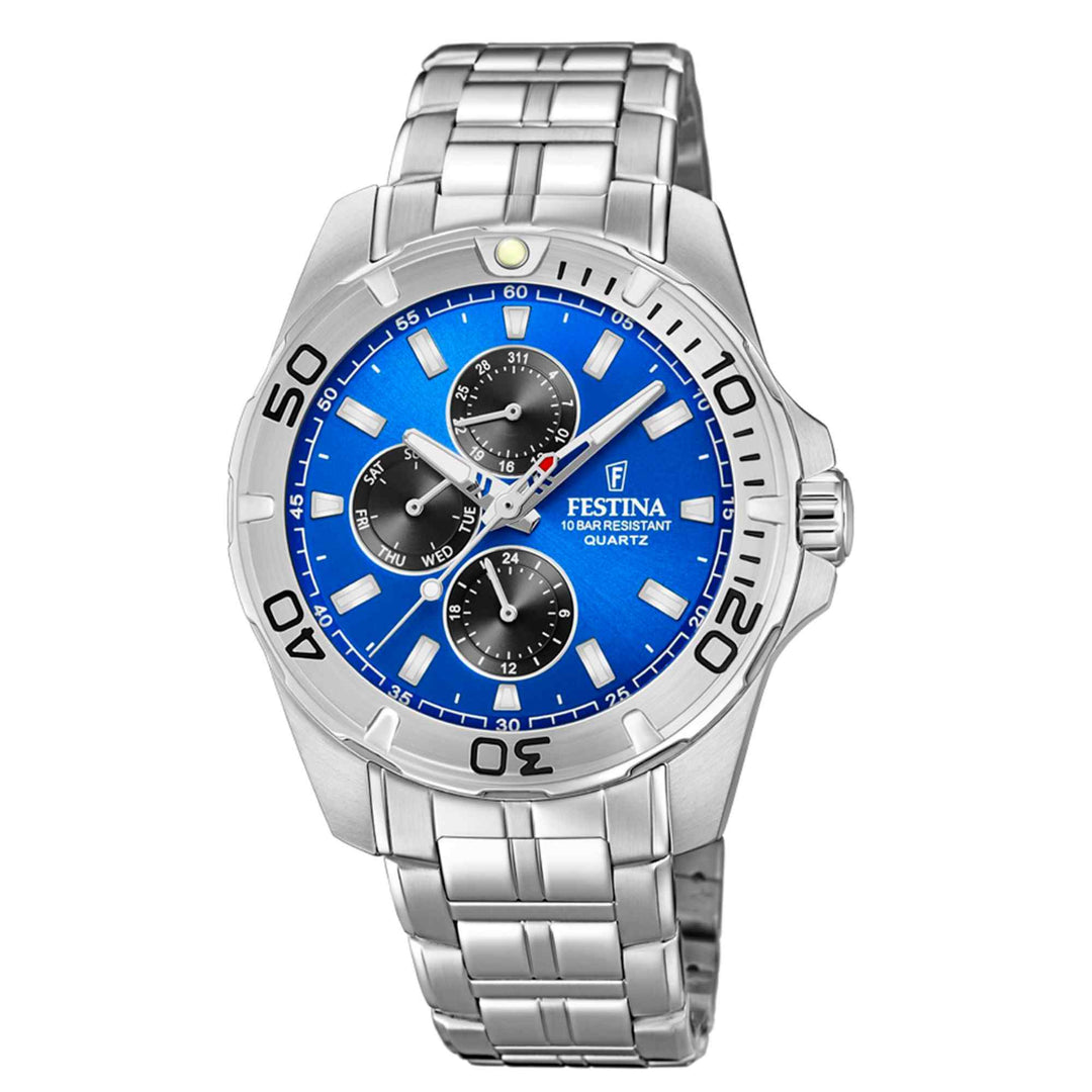 Festina F20445/4 Men's Blue Dial Multi-Function Wristwatch (8105797124322)
