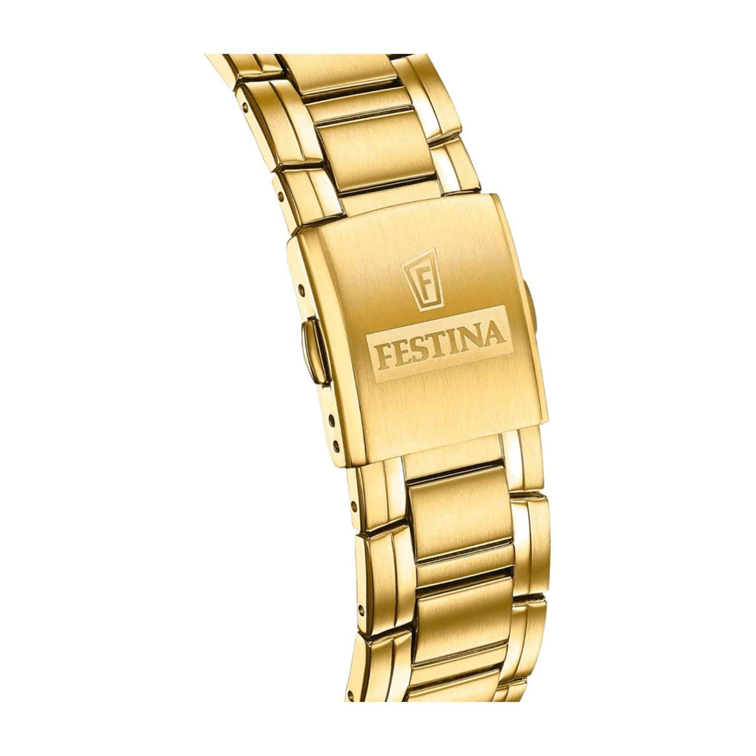 Festina F20705/2 Men's Gold Timeless Chronograph Wristwatch