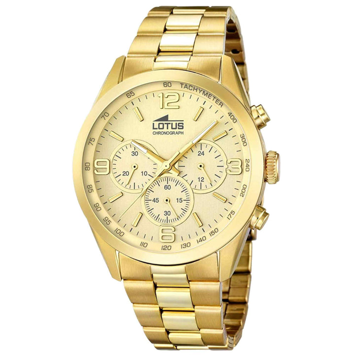 Lotus L18153/2 Men's Gold Dial Chronograph Wristwatch