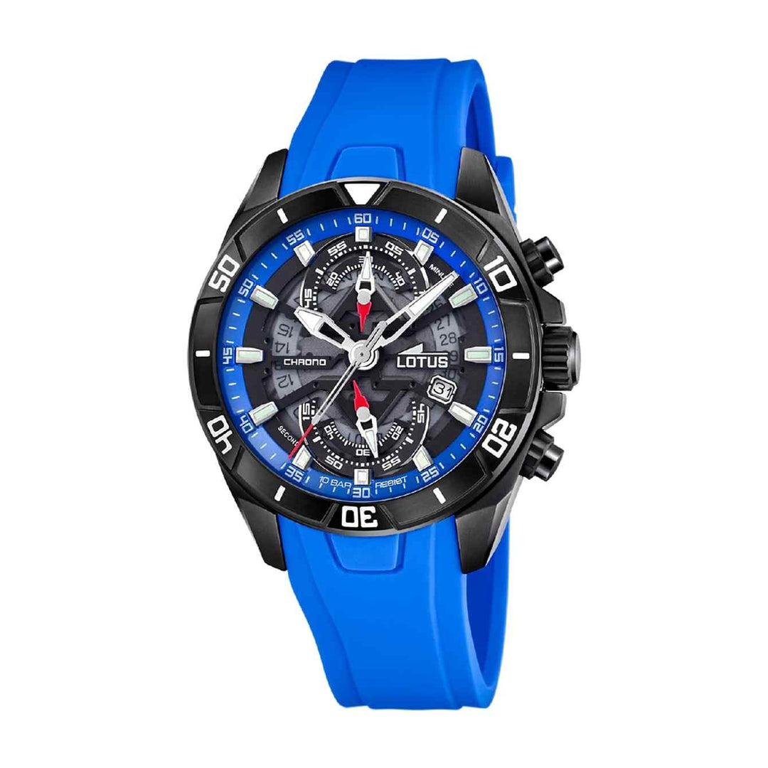 Lotus L18945/2 Men's Vortex Blue Rubber Chronograph Wristwatch