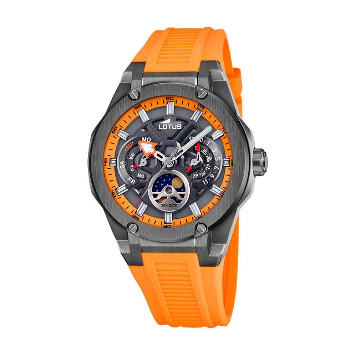 Lotus L18946/3 Men's Vortex Orange Rubber Multifunction Wristwatch