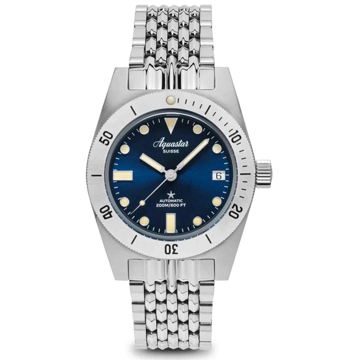 Aquastar Model 60 Steel Blue Wristwatch