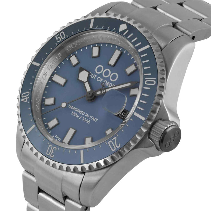 Out Of Order 001-27.BL.BI.SS Blu Mediterraneo Casanova Ultra Brushed Wristwatch