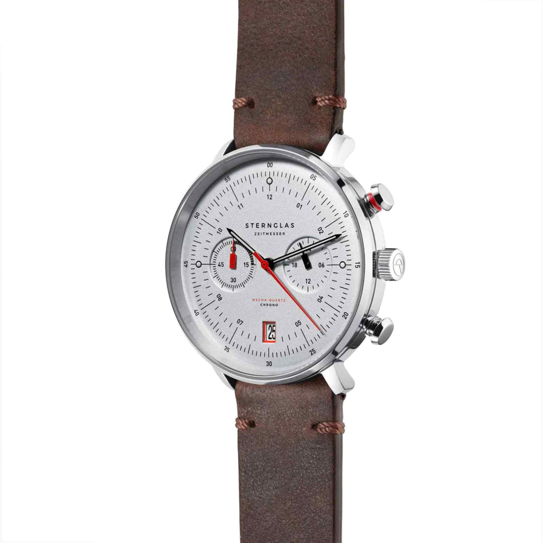 Sternglas S01-HC10-VI11 Men's Hamburg Chrono Silver Wristwatch