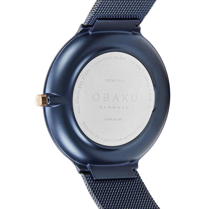 Obaku V269LXSLML Women's Satin Lille-Ocean Wristwatch