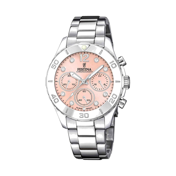 Festina F20603/7 Women's Boyfriend Pink Dial Wristwatch