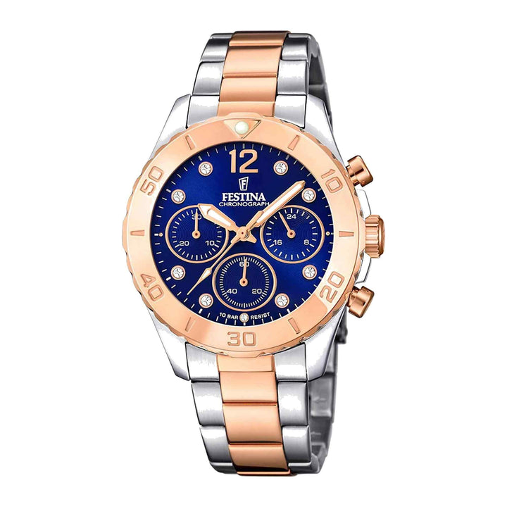 Festina F20605/3 Women's Boyfriend Blue Dial Wristwatch