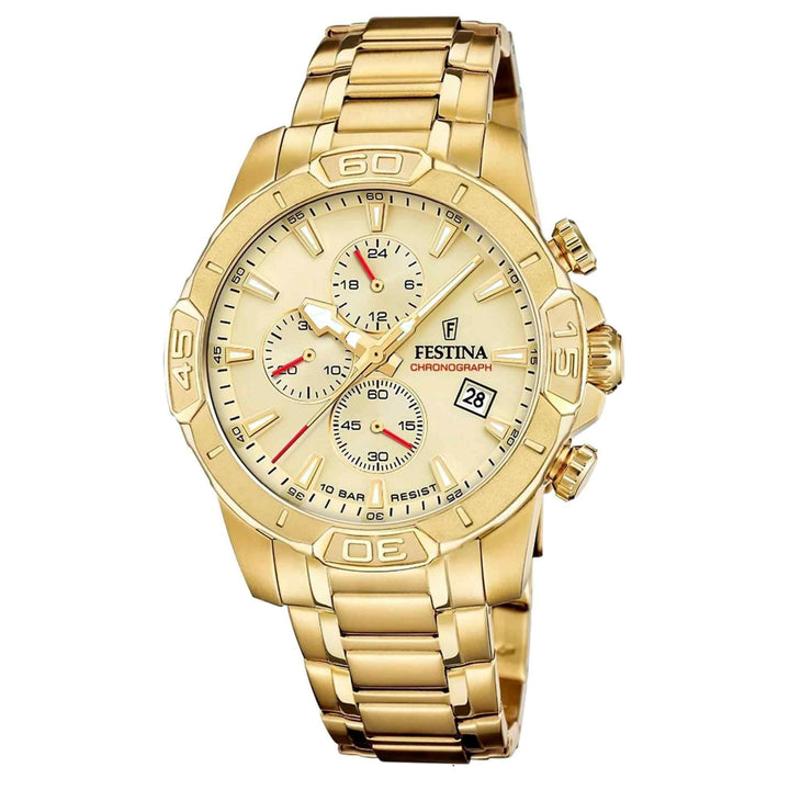 Festina F20705/2 Men's Gold Timeless Chronograph Wristwatch