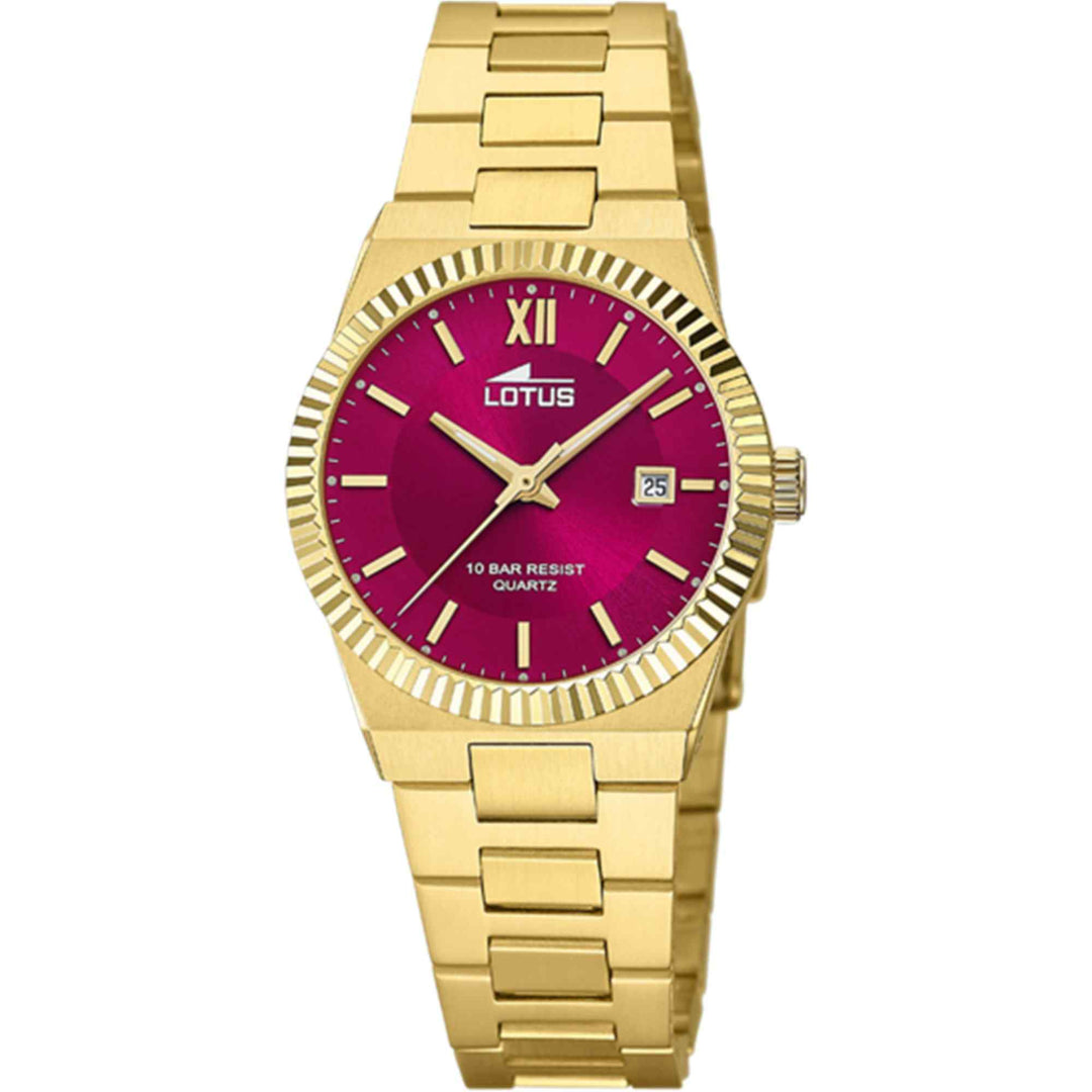 Lotus L18840/2 Women's Burgundy Red Dial Wristwatch