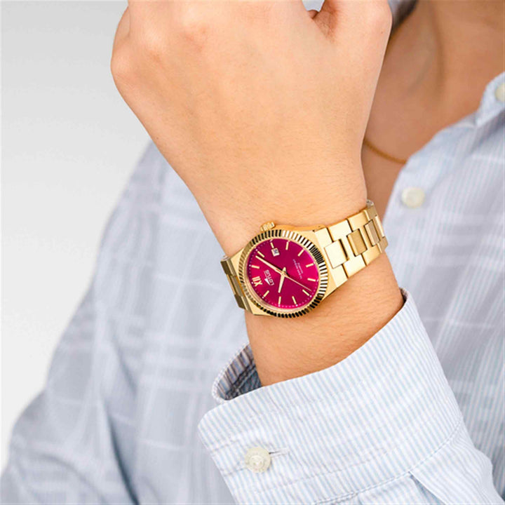 Lotus L18840/2 Women's Burgundy Red Dial Wristwatch