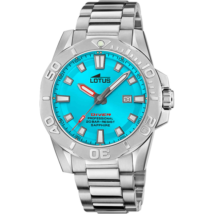 Lotus L18926/2 Men's Blue Dial Diver Wristwatch (8106675863778)