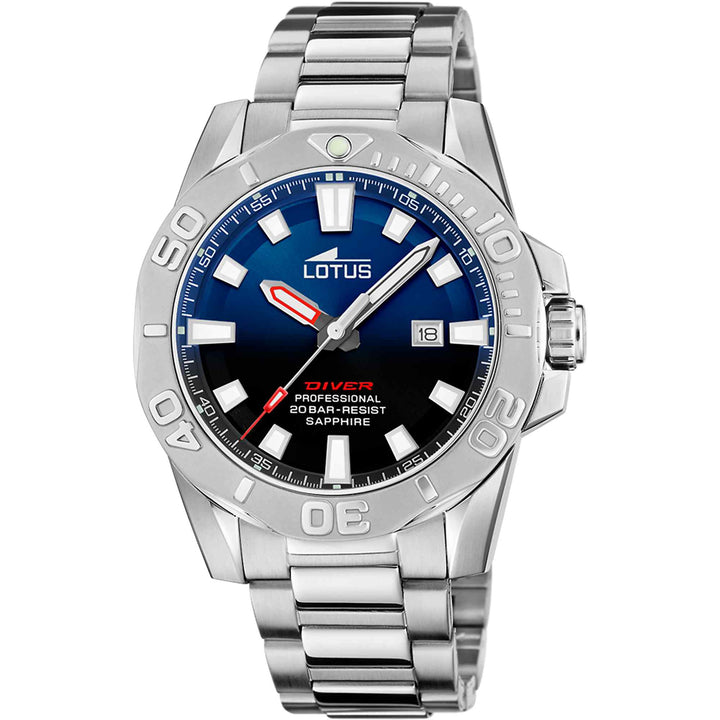 Lotus L18926/4 Men's Dark Blue Dial Divers Wristwatch (8106692968674)