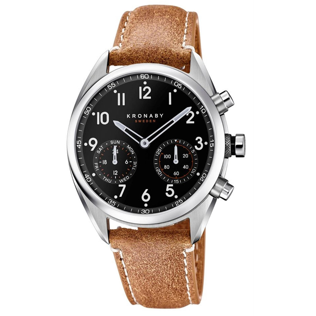 Kronaby S3112-1 Men's Apex Smartwatch Brown Strap - H S Johnson (7505109975266)