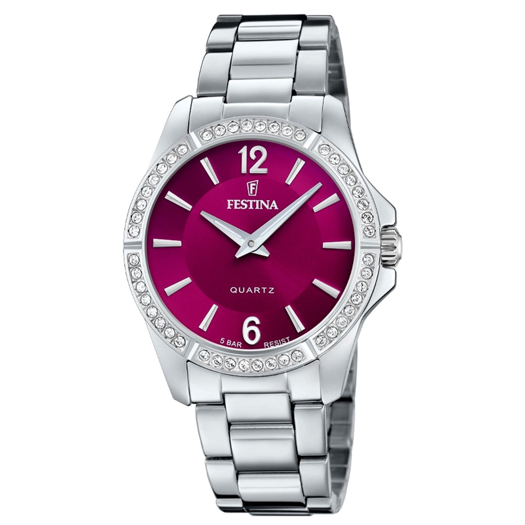Festina F20593/2 Women's Bordeaux Steel Bracelet Wristwatch - H S Johnson (7797529379042)