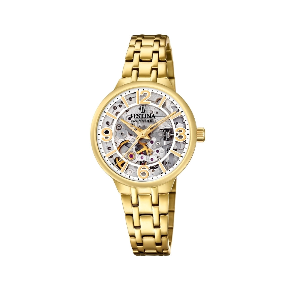 Festina F20617/1 Women's Gold Tone Steel Bracelet Automatic Wristwatch - H S Johnson (7797530722530)