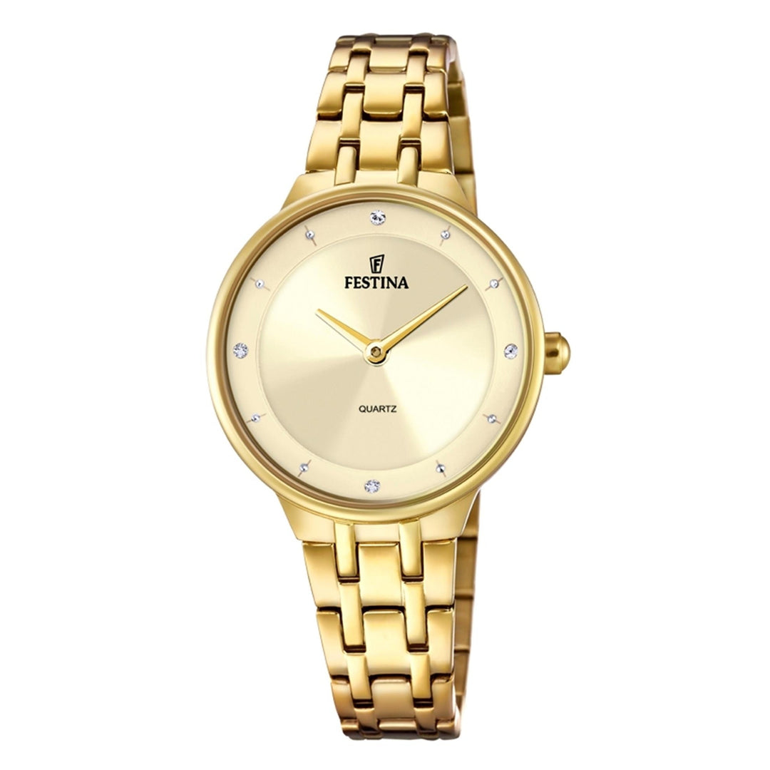 Festina F20601/2 Women's Gold Tone Dial And Bracelet Wristwatch - H S Johnson (7797568340194)
