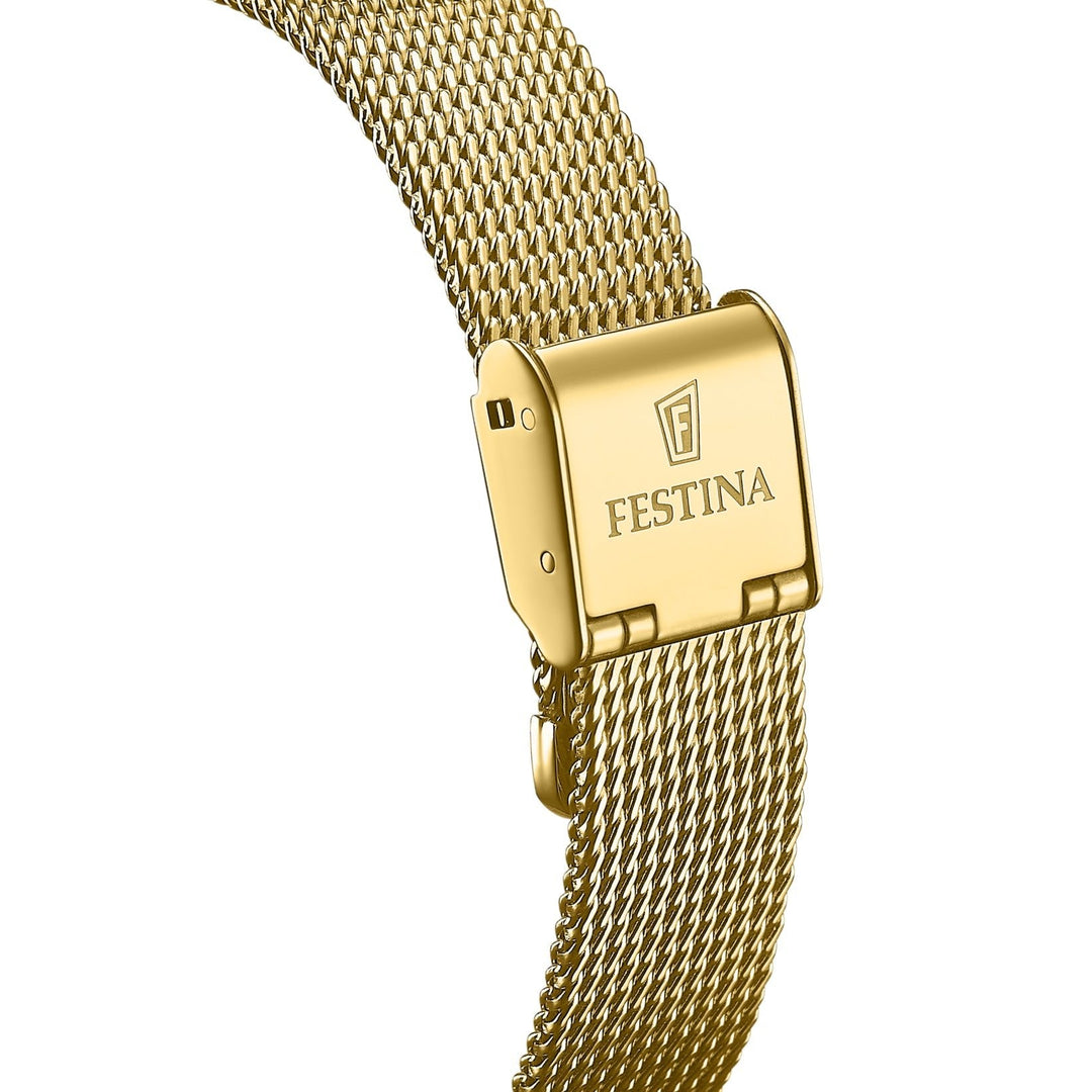 Festina F20629/1 Women's Gold Tone Dial Steel Bracelet Wristwatch - H S Johnson (7936139133154)