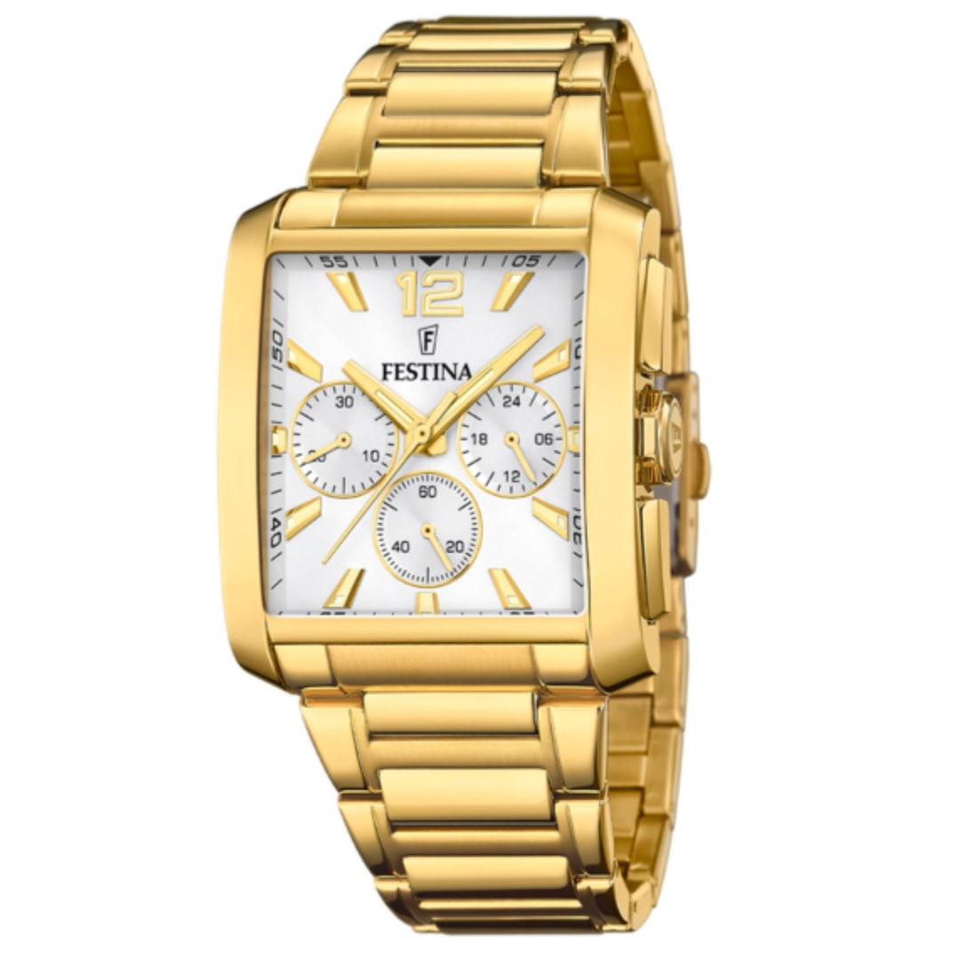 Festina F20638/1 Men's Chronograph Gold Tone Bracelet Wristwatch - H S Johnson (7937315209442)