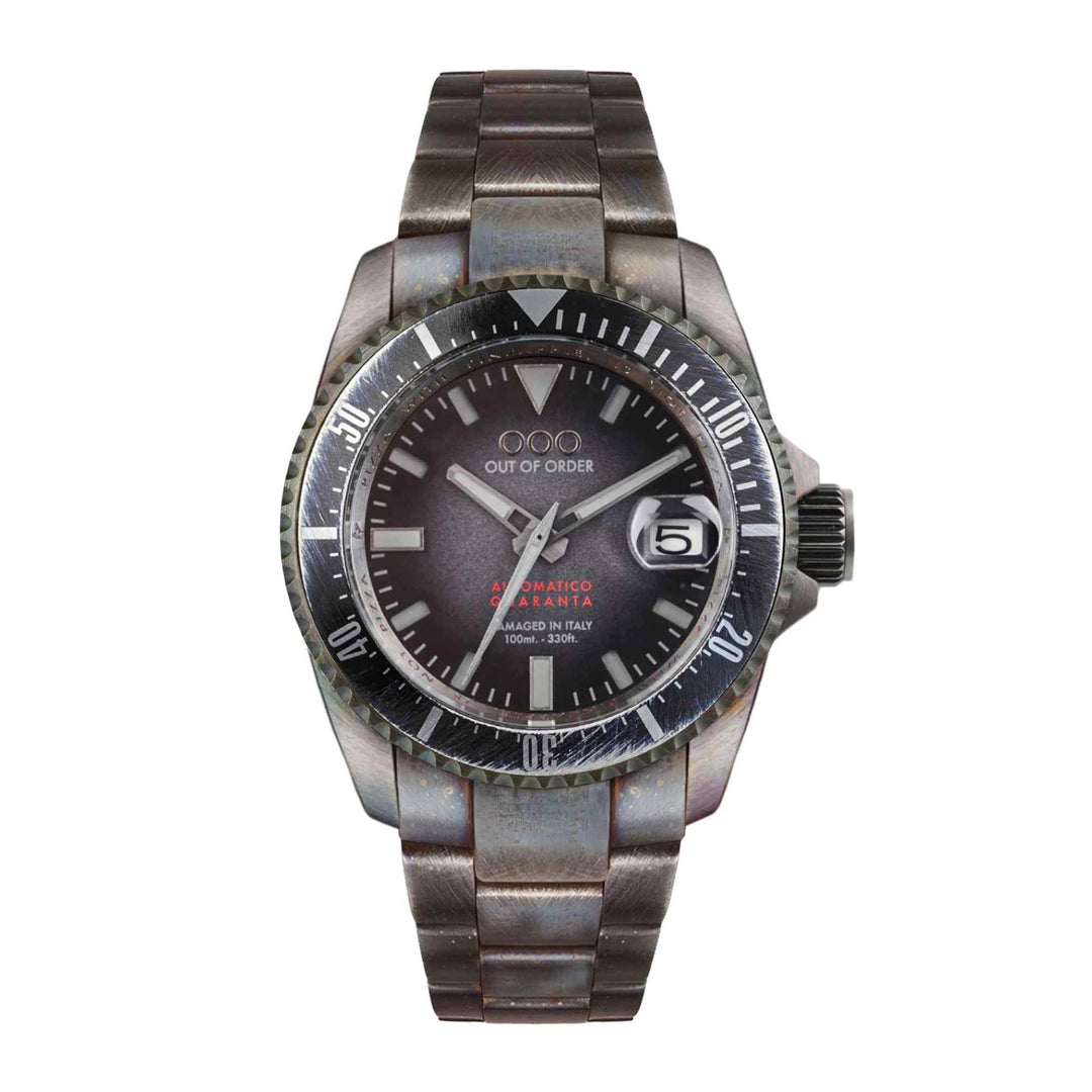 Out Of Order 001-21.NE Men's Black Automatico Quaranta Wristwatch | H S Johnson (8038846791906)