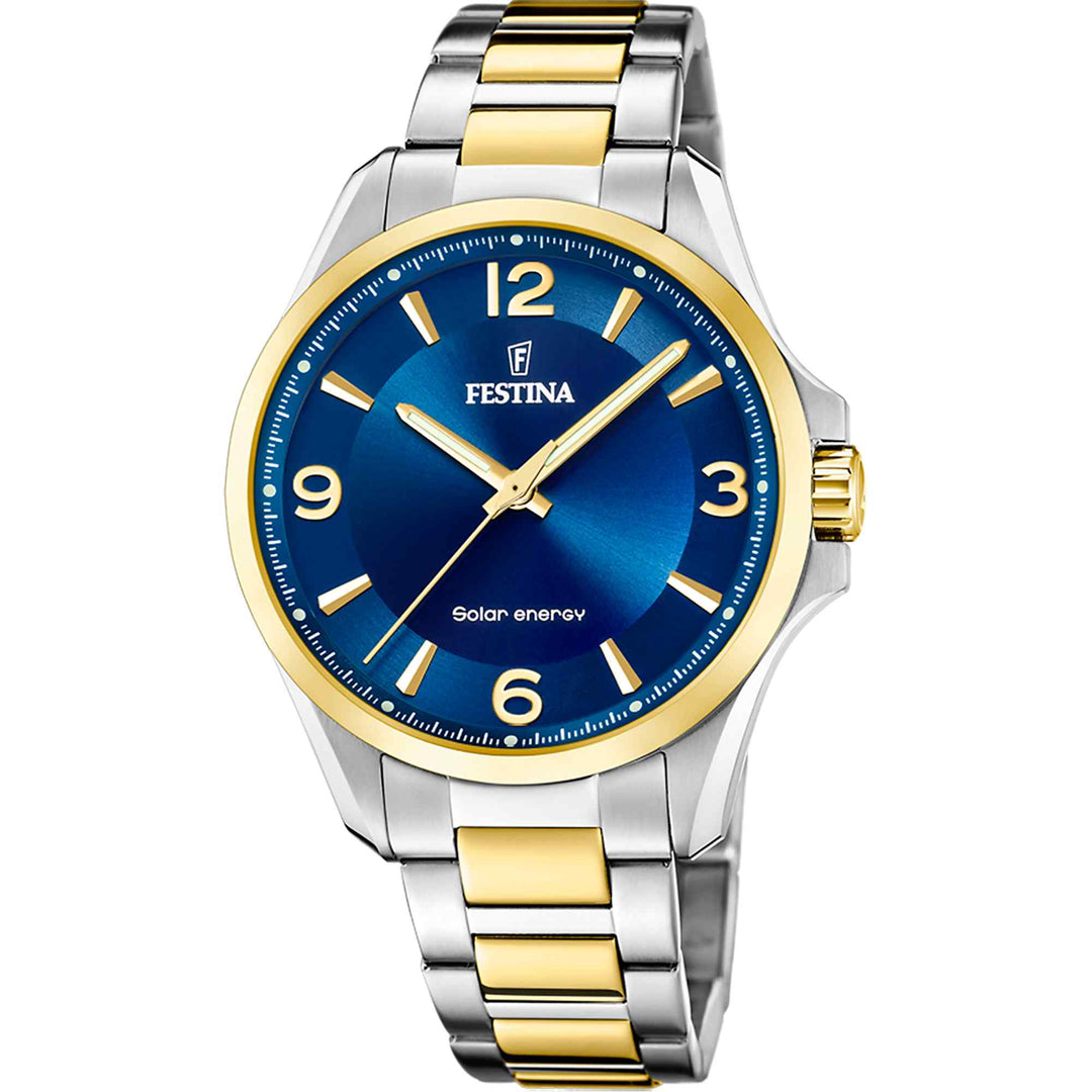 Festina F20657/4 Men's Solar Energy Two Tone Wristwatch | H S Johnson (8044139577570)